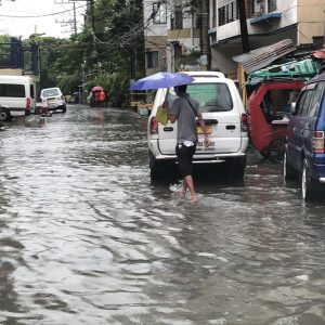 Flooding in the streets of Manila